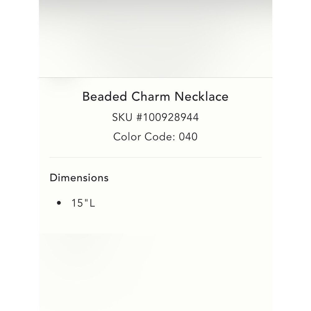 Anthropologie Beaded Charm Necklace in Turquoise, Blue, Gold NWT - Picture 7 of 9